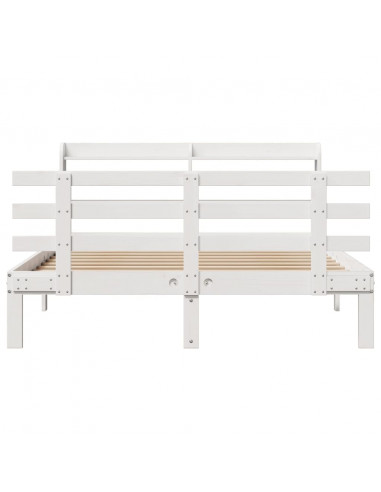 Giroletto con Testiera senza Materasso Bianco 140x200 cm