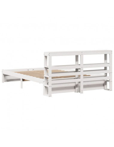 Giroletto con Testiera senza Materasso Bianco 160x200 cm