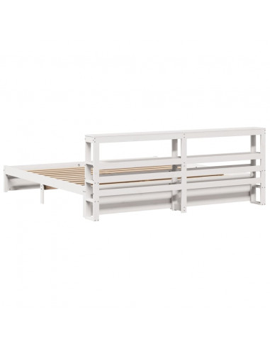 Giroletto con Testiera senza Materasso Bianco 180x200 cm