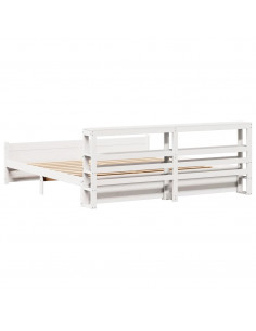 Giroletto con Testiera senza Materasso Bianco 180x200 cm 2