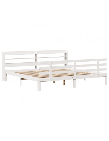 Giroletto con Testiera senza Materasso Bianco 180x200 cm