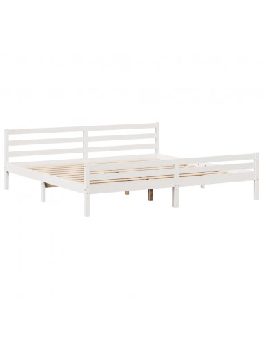 Giroletto con Testiera senza Materasso Bianco 180x200 cm