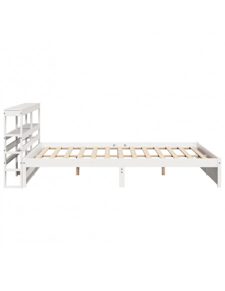 Giroletto con Testiera senza Materasso Bianco 200x200 cm