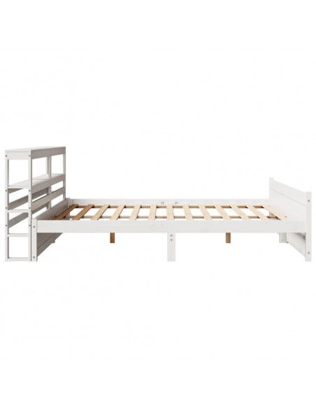 Giroletto con Testiera senza Materasso Bianco 200x200 cm