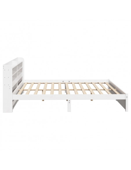 Giroletto con Testiera senza Materasso Bianco 200x200 cm