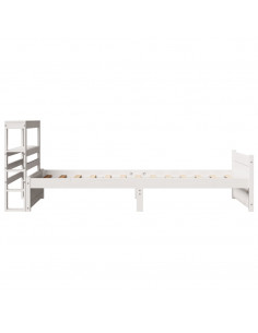 Giroletto con Testiera senza Materasso Bianco 90x200 cm