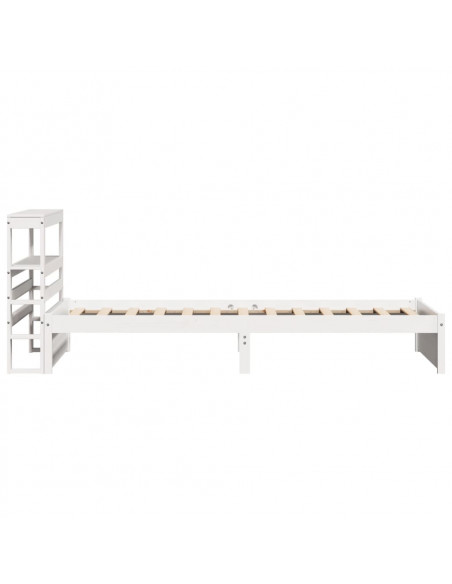 Giroletto con Testiera senza Materasso Bianco 90x200 cm
