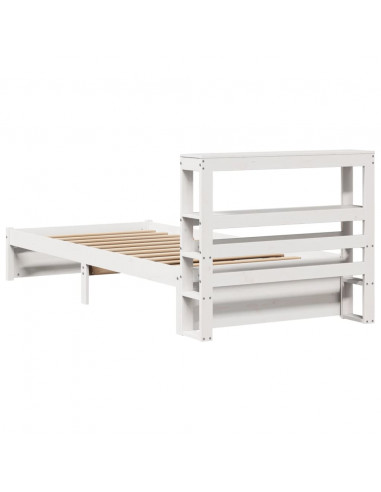 Giroletto con Testiera senza Materasso Bianco 90x200 cm