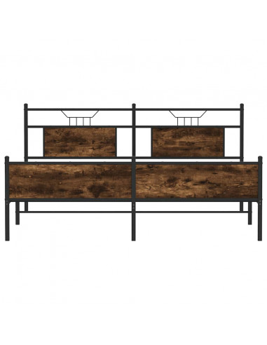 Giroletto senza Materaso in Metallo Rovere Fumo 160x200 cm