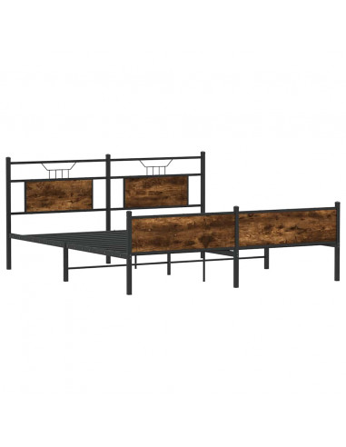 Giroletto senza Materaso in Metallo Rovere Fumo 180x200 cm