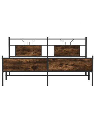 Giroletto senza Materaso in Metallo Rovere Fumo 180x200 cm