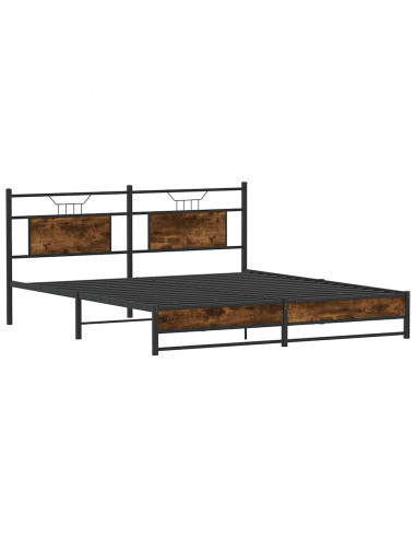 Giroletto senza Materaso in Metallo Rovere Fumo 180x200 cm