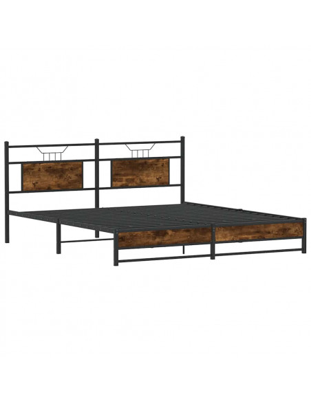 Giroletto senza Materaso in Metallo Rovere Fumo 183x213 cm