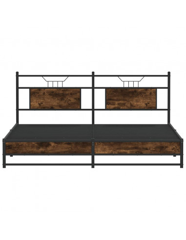 Giroletto senza Materaso in Metallo Rovere Fumo 183x213 cm