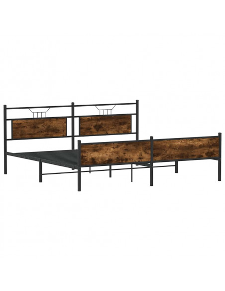 Giroletto senza Materaso in Metallo Rovere Fumo 183x213 cm