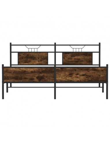 Giroletto senza Materaso in Metallo Rovere Fumo 183x213 cm