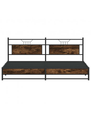 Giroletto senza Materaso in Metallo Rovere Fumo 193x203 cm