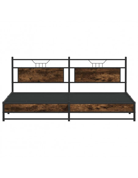 Giroletto senza Materaso in Metallo Rovere Fumo 193x203 cm