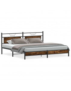 Giroletto senza Materaso in Metallo Rovere Fumo 193x203 cm