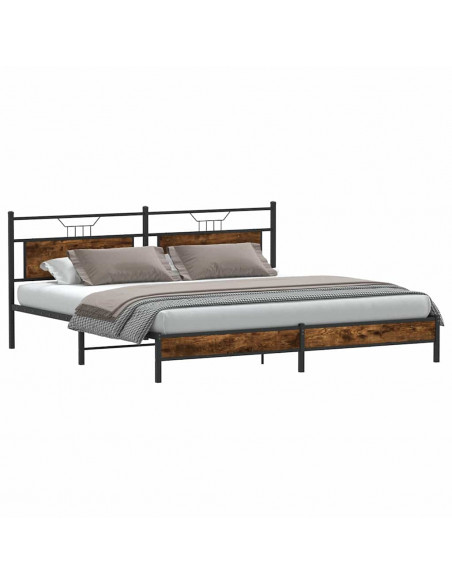 Giroletto senza Materaso in Metallo Rovere Fumo 193x203 cm