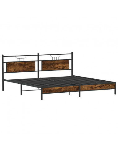 Giroletto senza Materaso in Metallo Rovere Fumo 193x203 cm