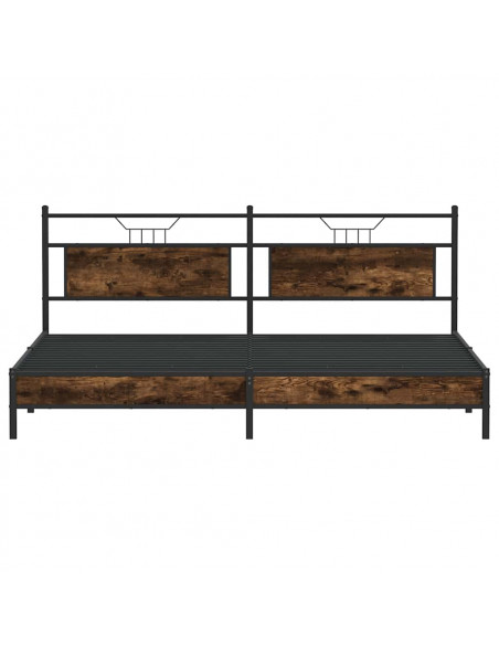 Giroletto senza Materaso in Metallo Rovere Fumo 193x203 cm