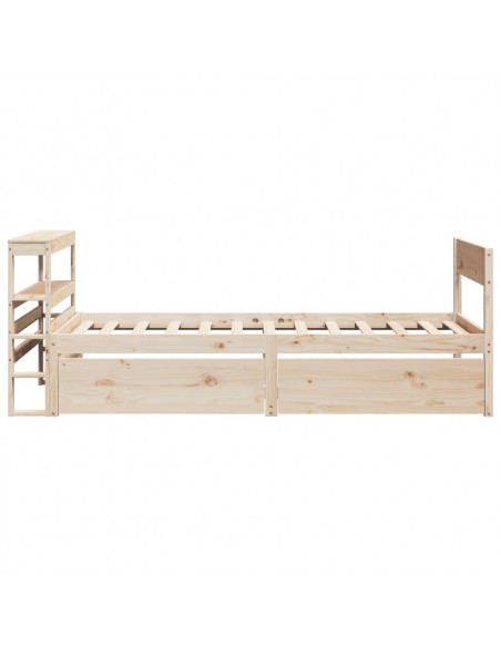 Giroletto senza Materasso 100x200 cm in Legno Massello di Pino