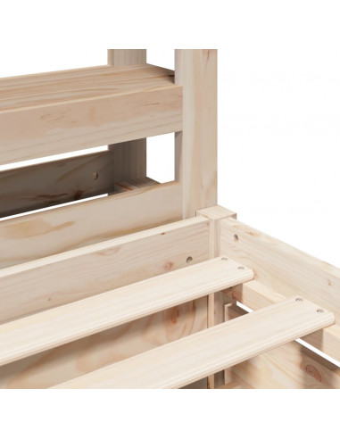 Giroletto senza Materasso 100x200 cm in Legno Massello di Pino