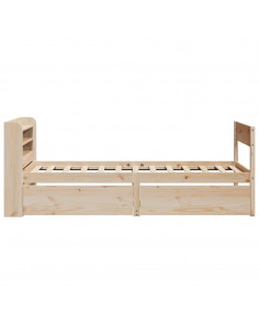 Giroletto senza Materasso 100x200 cm in Legno Massello di Pino