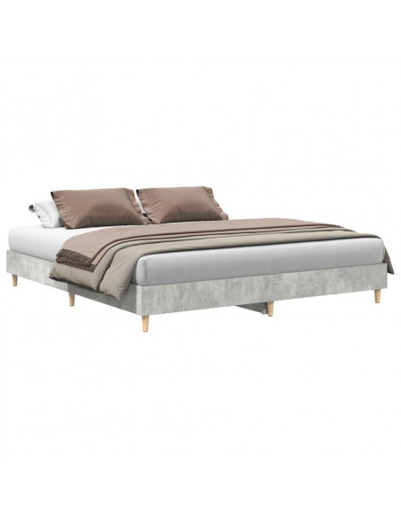 Giroletto senza Materasso Grigio Cemento 160x200cm Truciolato
