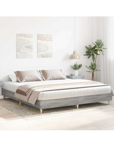 Giroletto senza Materasso Grigio Sonoma 160x200 cm Truciolato