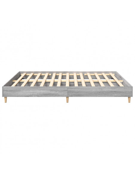 Giroletto senza Materasso Grigio Sonoma 160x200 cm Truciolato