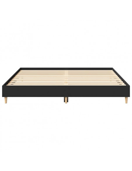 Giroletto senza Materasso Nero 180x200 cm in Legno Multistrato