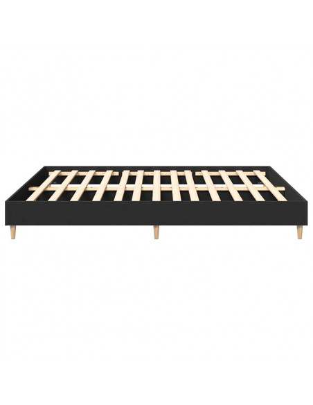 Giroletto senza Materasso Nero 180x200 cm in Legno Multistrato