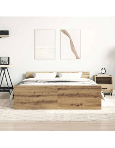 Giroletto senza Materasso Rovere Artigianale 140x200cm 2