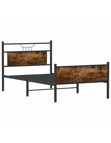 Giroletto senza Materasso Rovere Fumo 100x190 cm in Truciolato