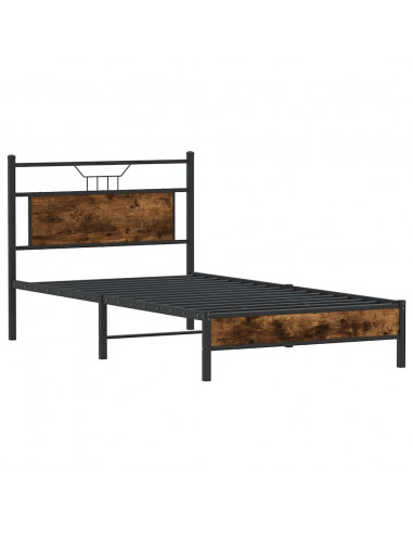 Giroletto senza Materasso Rovere Fumo 100x190 cm in Truciolato