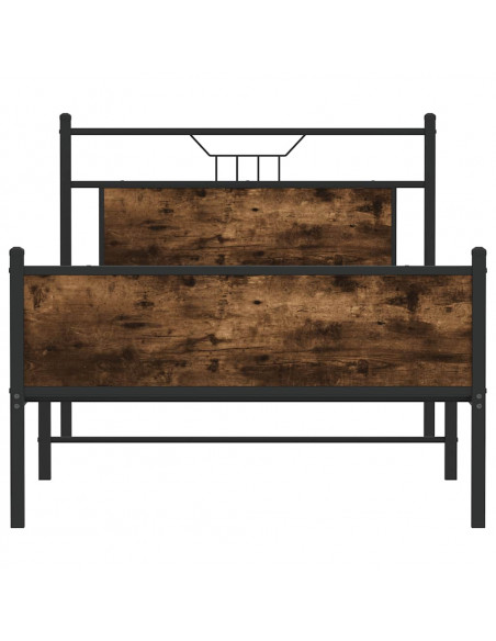 Giroletto senza Materasso Rovere Fumo 100x200 cm in Truciolato