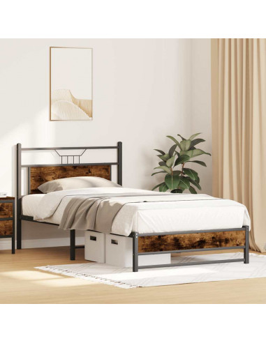 Giroletto senza Materasso Rovere Fumo 100x200 cm in Truciolato