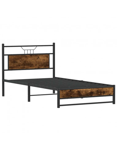 Giroletto senza Materasso Rovere Fumo 100x200 cm in Truciolato