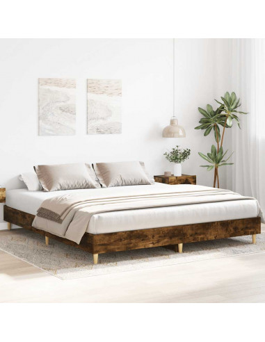 Giroletto senza Materasso Rovere Fumo 160x200 cm in Truciolato