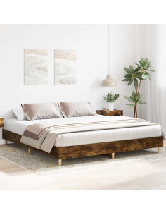 Giroletto senza Materasso Rovere Fumo 180x200 cm in Truciolato 2