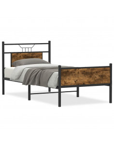 Giroletto senza Materasso Rovere Fumo 75x190 cm in Truciolato