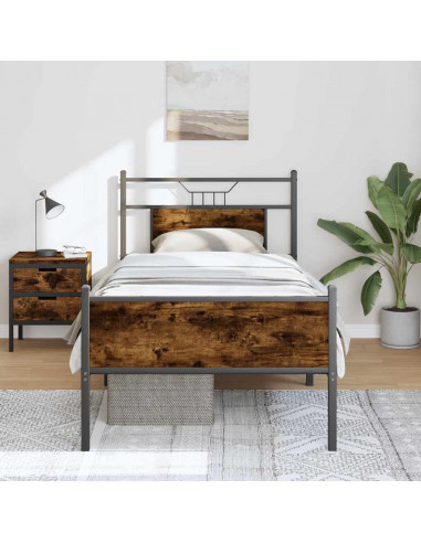 Giroletto senza Materasso Rovere Fumo 75x190 cm in Truciolato