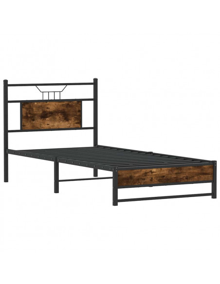 Giroletto senza Materasso Rovere Fumo 75x190 cm in Truciolato