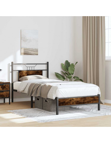 Giroletto senza Materasso Rovere Fumo 75x190 cm in Truciolato