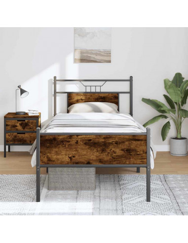 Giroletto senza Materasso Rovere Fumo 80x200 cm in Truciolato