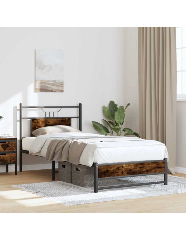 Giroletto senza Materasso Rovere Fumo 80x200 cm in Truciolato