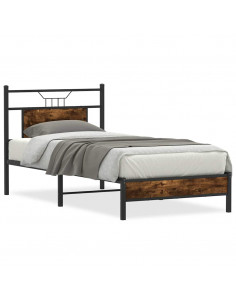 Giroletto senza Materasso Rovere Fumo 80x200 cm in Truciolato