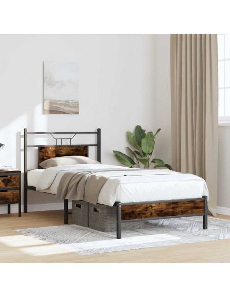 Giroletto senza Materasso Rovere Fumo 80x200 cm in Truciolato